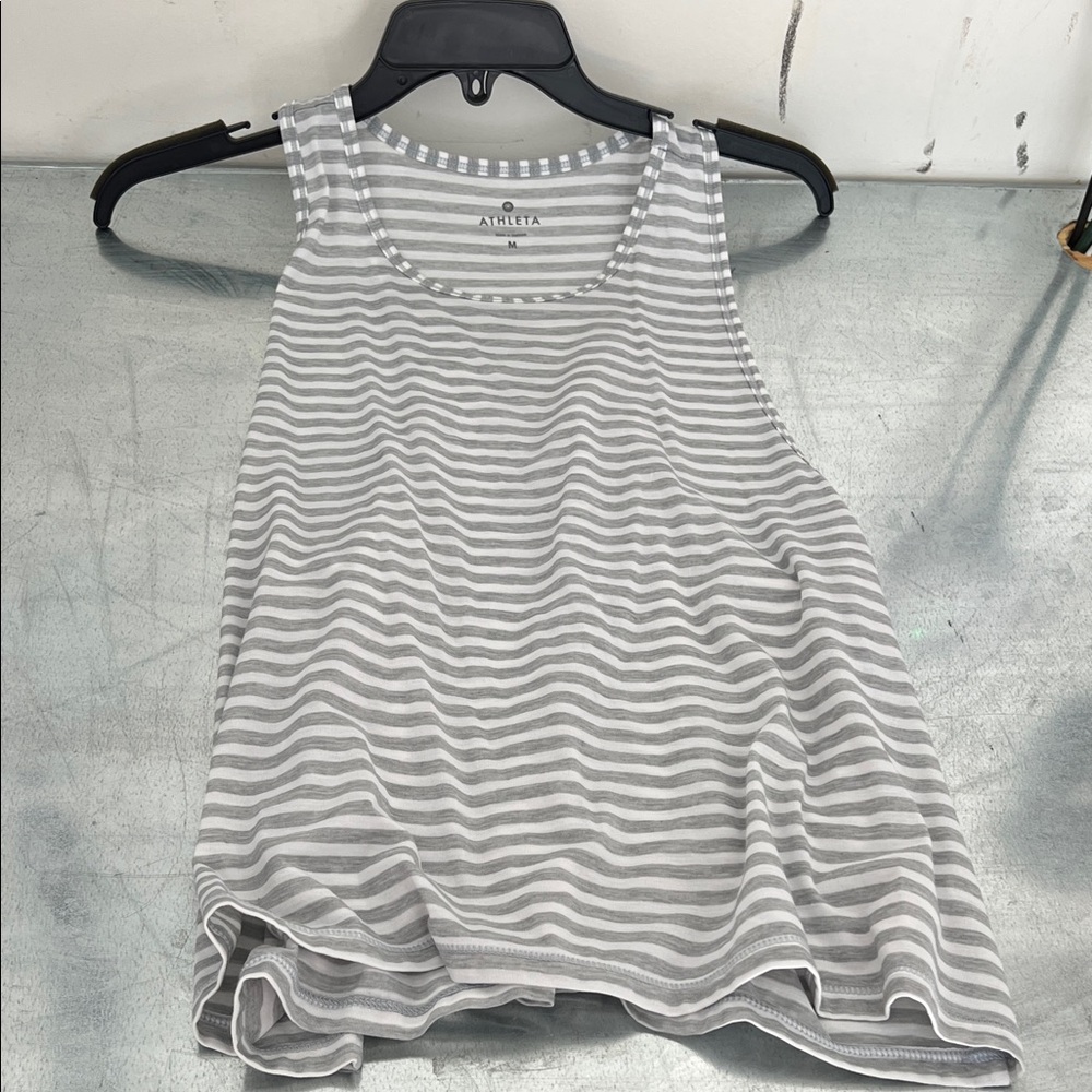 Athleta Gray Striped Women's Tank Top